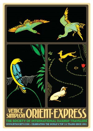 Simplon Orient Express Long Romantic Italian Holiday travel poster